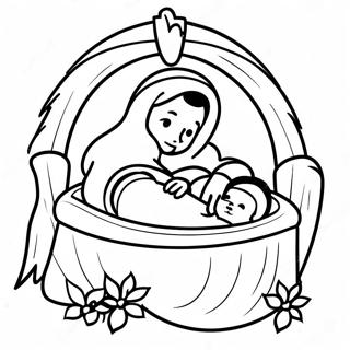 Baby Jesus In The Manger Coloring Page 25339-5523