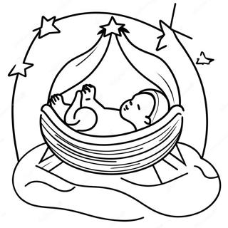 Baby Jesus In The Manger Coloring Page 25339-5524