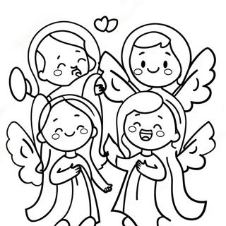 Angels Singing Coloring Page 25341-5532