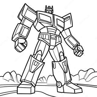 Optimus Prime In Battle Coloring Page 25430-5541