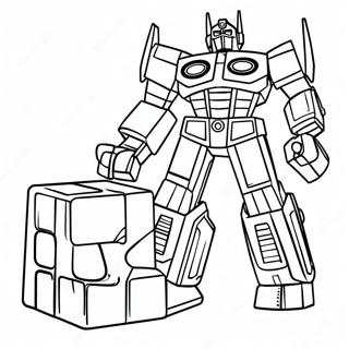 Optimus Prime With Energon Cube Coloring Page 25431-5545