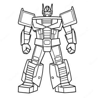 Optimus Prime With Energon Cube Coloring Page 25431-5548