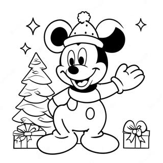 Mickey Mouse Christmas Coloring Page 25891-5642