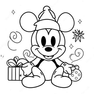 Mickey Mouse Christmas Coloring Page 25891-5643