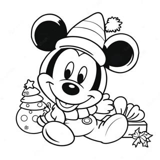 Mickey Mouse Christmas Coloring Page 25891-5644