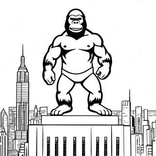 King Kong On Top Of The Empire State Building Coloring Page 25985-5674