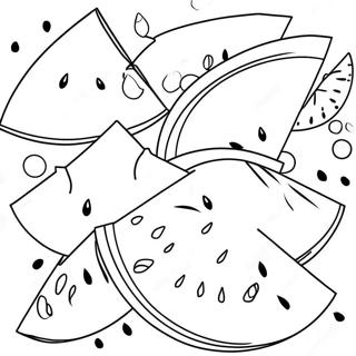 Juicy Watermelon Slices Coloring Page 26162-5703