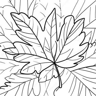 Vibrant Autumn Leaf Coloring Page 26335-5743