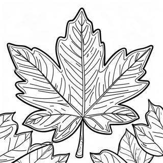 Detailed Maple Leaf Coloring Page 26336-5745