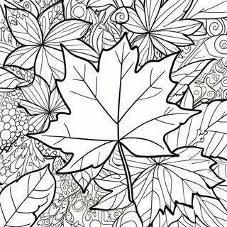 Detailed Maple Leaf Coloring Page 26336-5746