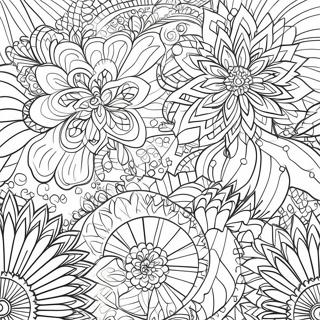 Colorful Geometric Abstract Patterns Coloring Page 26435-5761