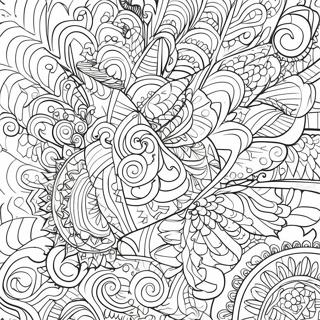 Colorful Geometric Abstract Patterns Coloring Page 26435-5764