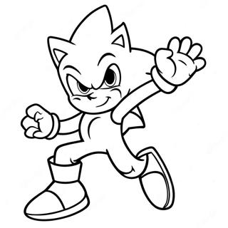 Super Sonic In Action Coloring Page 2657-769