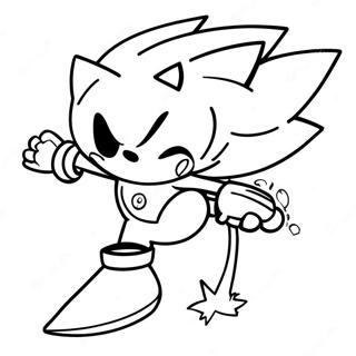 Super Sonic In Action Coloring Page 2657-770