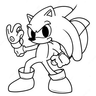 Super Sonic In Action Coloring Page 2657-771