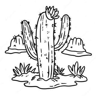 Cactus Coloring Pages