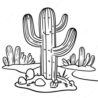 Desert Cactus Coloring Page 26621-5802