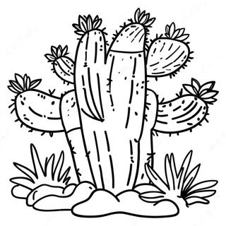 Desert Cactus Coloring Page 26621-5803