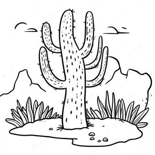 Desert Cactus Coloring Page 26621-5804