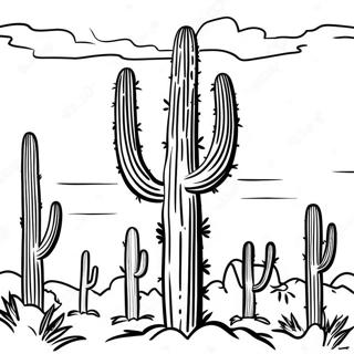 Tall Saguaro Cactus Coloring Page 26622-5805