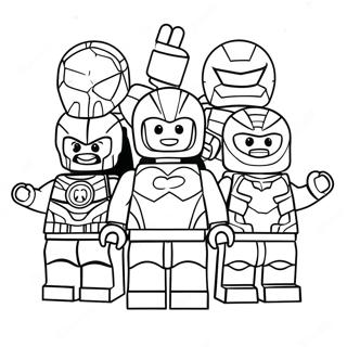 Lego Avengers Team Coloring Page 26717-5822