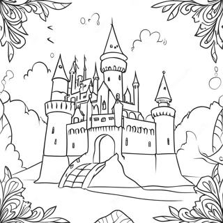 Majestic Castle Coloring Page 26807-5843