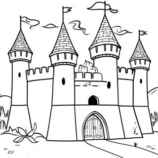 Medieval Castle Coloring Page 26810-5853