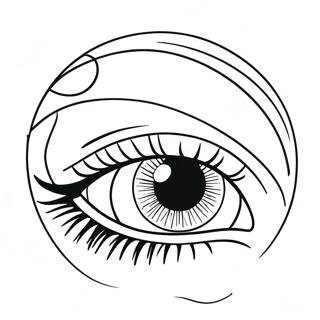 Glamorous Eye Shadow Makeup Coloring Page 26907-5865