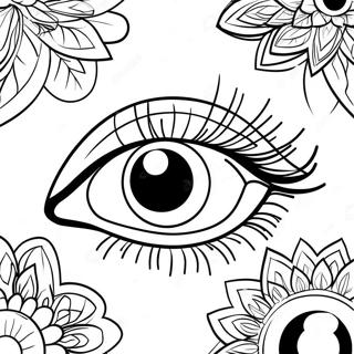 Glamorous Eye Shadow Makeup Coloring Page 26907-5867