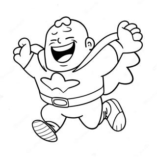 Captain Underpants Flying Through The Air Coloring Page 27003-5882