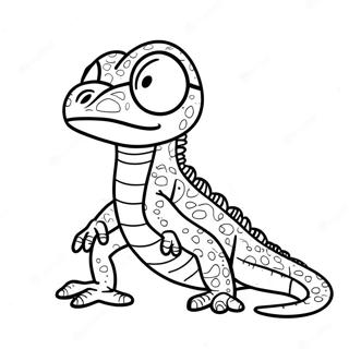 Cartoon Lizard With Sunglasses Coloring Page 27195-5926