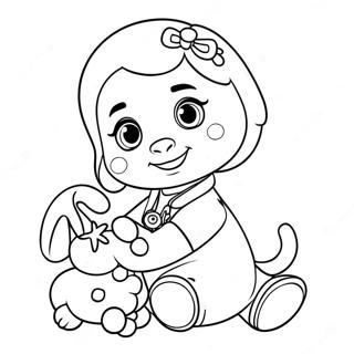 Doc Mcstuffins With Lambie Coloring Page 27294-5936