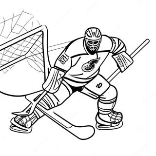 Exciting Hockey Player Scoring A Goal Coloring Page 27475-5975