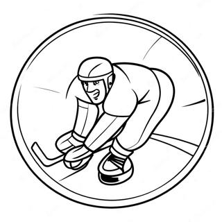 Dynamic Hockey Puck In Motion Coloring Page 27476-5978