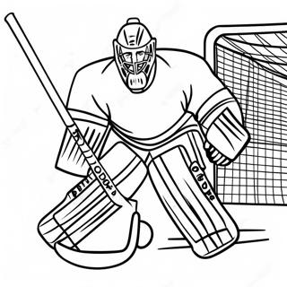 Skilled Hockey Goalie Making A Save Coloring Page 27478 5987