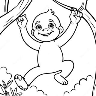 Curious George Coloring Pages