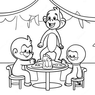 Curious George Coloring Pages