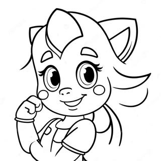 Amy Rose Smiling Coloring Page 27749-6034