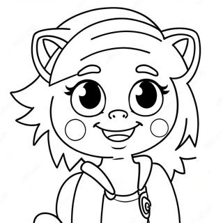 Amy Rose Smiling Coloring Page 27749-6036