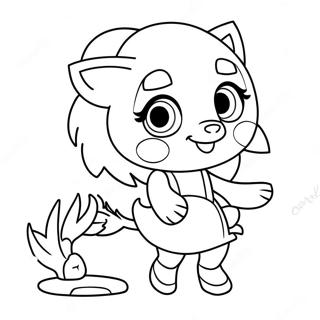 Amy Rose With A Cute Animal Coloring Page 27752 6046