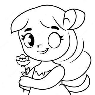 Amy Rose Holding A Flower Coloring Page 27753 6051