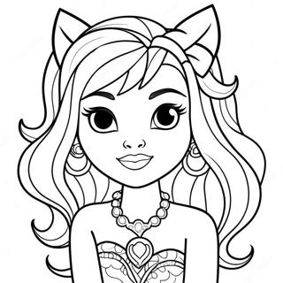 Monster High Clawdeen Wolf Coloring Page 27845-6058