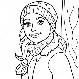 Anna In Winter Outfit Coloring Page 27940-6075