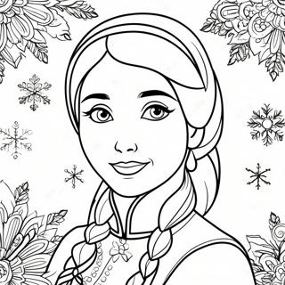 Anna With Snowflakes Coloring Page 27941-6077