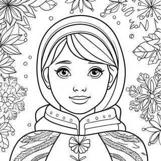 Anna With Snowflakes Coloring Page 27941-6078