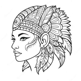 Colorful Tribal Tattoo Coloring Page 28044-6094