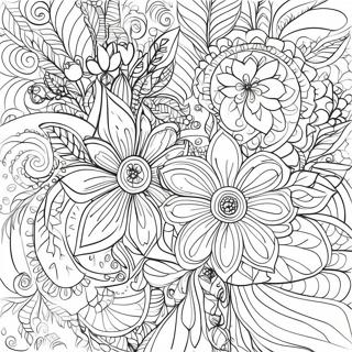 Intricate Floral Tattoo Coloring Page 28045-6097