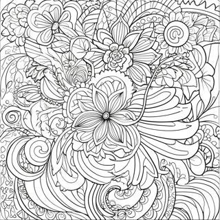 Intricate Floral Tattoo Coloring Page 28045-6098