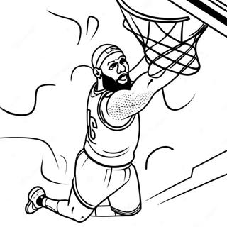 Lebron James Dunking Coloring Page 28307-6154