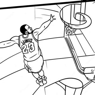 Lebron James Dunking Coloring Page 28307-6156